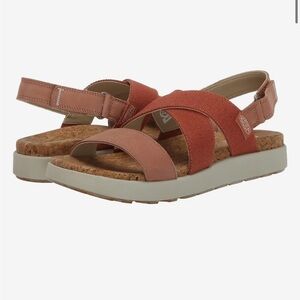 Keen Elle Crisscross Sandals in Terracotta